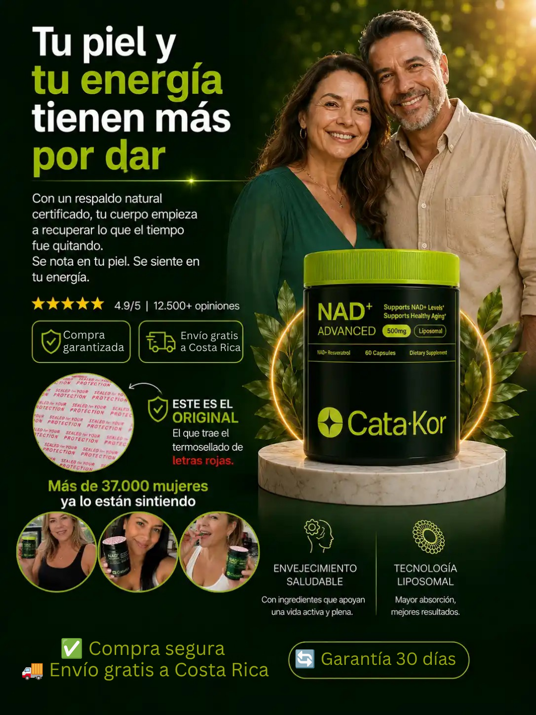 NAD+ Advanced Cata·Kor | Recupera tu Energía y Rejuvenece tu Piel
